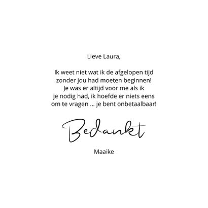 Bedankt You deserve a BIG thank you 3