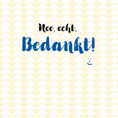 Bedanktkaart 'Je wordt bedankt!' 3