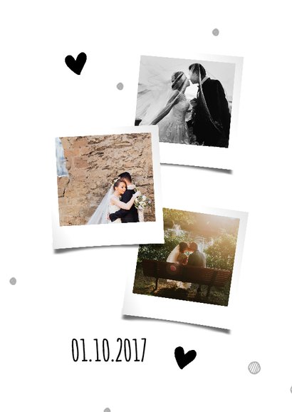 Bedanktkaartje bruiloft met foto's 2