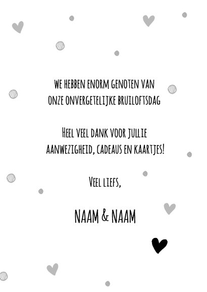 Bedanktkaartje bruiloft met foto's 3