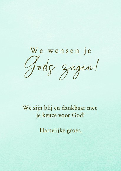 Belijdenis kaart met arend en regenboog 3