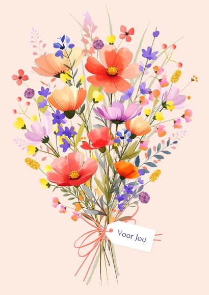 Beterschap fleurig met prachtig boeket gemengde bloemen 2