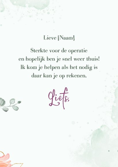 Beterschap hertje met bloemen 3