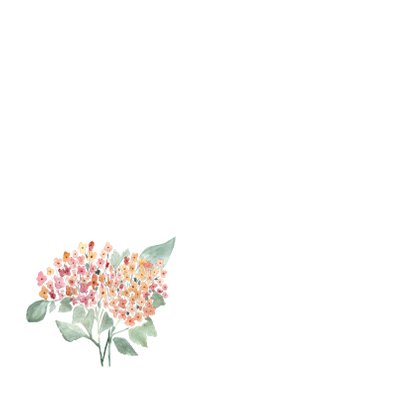 Beterschap kaart met hortensia - natuur 2