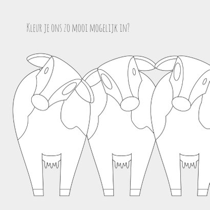 Beterschap Kleurplaat Koeien Kaartje2go