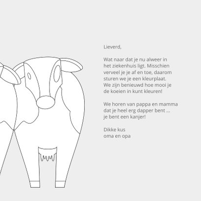 Beterschap kleurplaat koeien 3