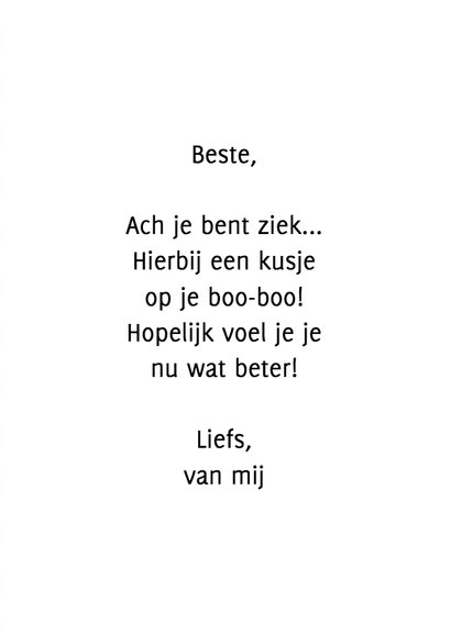 Beterschap kusje boo boo 3