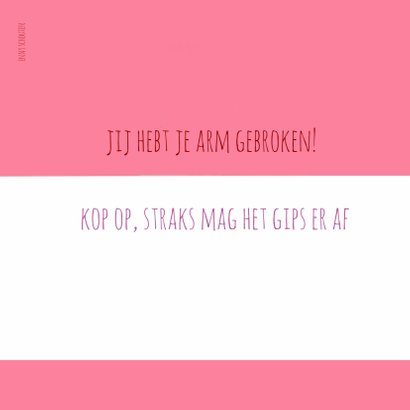 Beterschap meidje gebroken arm 2