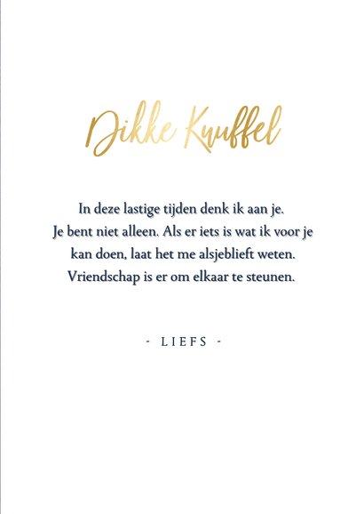 Beterschap papieren knuffel met gouden hart staand 3