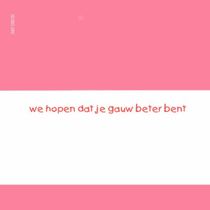 Beterschap ziekenhuis meisje 2