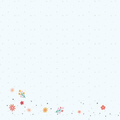 Beterschaps knuffel - dots and flowers - beterschapskaart 2