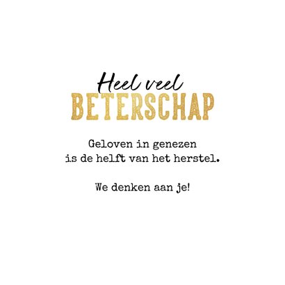 Beterschapskaart algemeen typografisch opbeurend goud tekst 3