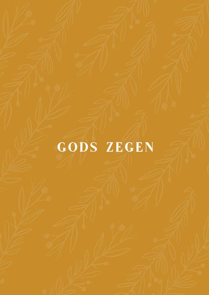 Beterschapskaart Blessings oker geel takjes  2