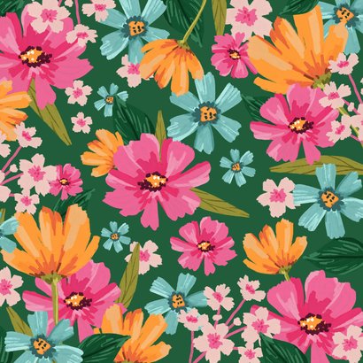 Beterschapskaart bloemen sterkte fleurig ik denk aan je 2