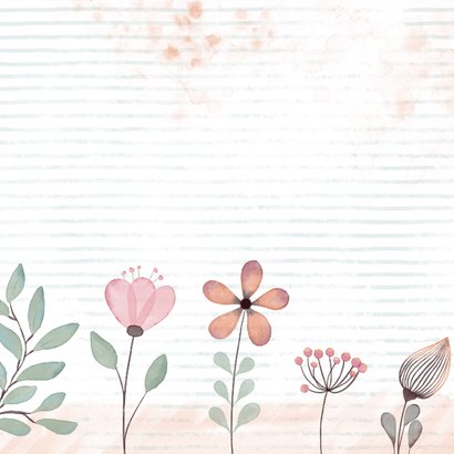 Beterschapskaart bloemenillustratie 2