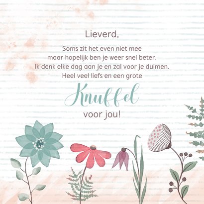 Beterschapskaart bloemenillustratie 3