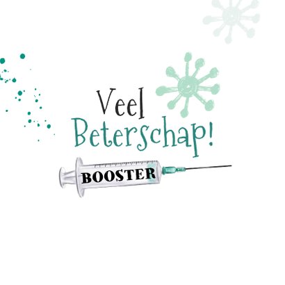 Beterschapskaart 'Boostershot' injectienaald virus groen 2