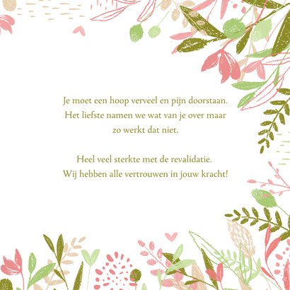 Beterschapskaart botanisch handgetekende gekleurde bloemen 3