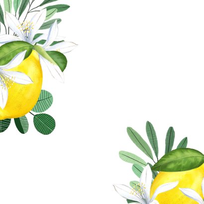 Beterschapskaart citroenen en botanische bladeren 2