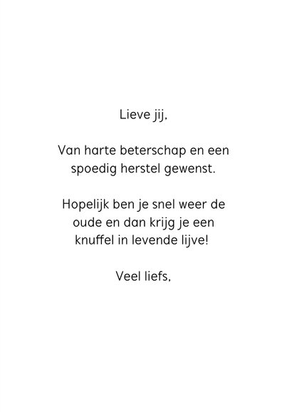 Beterschapskaart dikke knuffel van een hip vrolijk schaapje 3