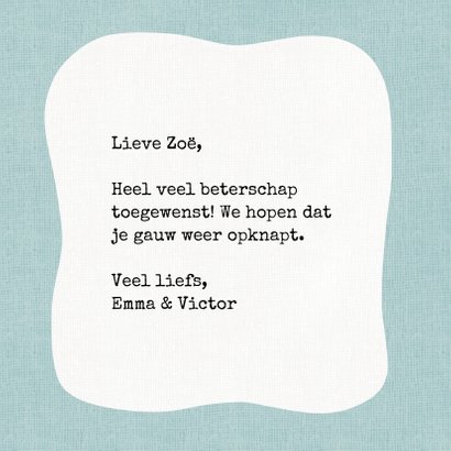 Beterschapskaart - Een bloemetje speciaal voor jou 3