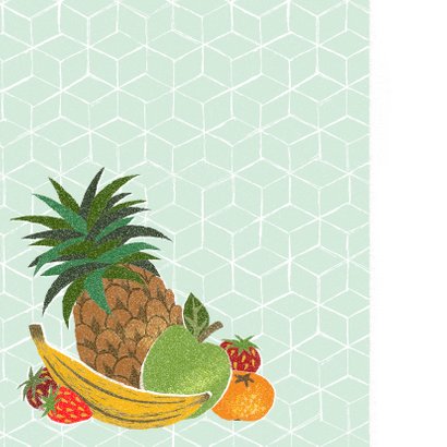 Beterschapskaart fruit abstracte stijl 2