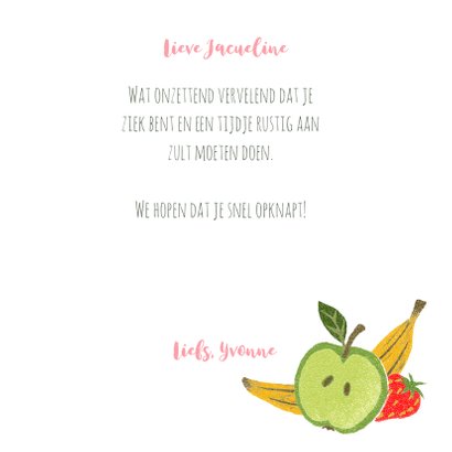 Beterschapskaart fruit abstracte stijl 3