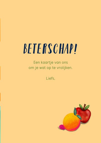 Beterschapskaart fruit in een schaal fris en fruitig 3