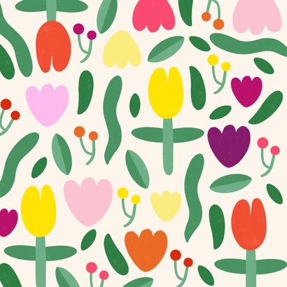 Beterschapskaart gekleurde fleurige bloemen  2