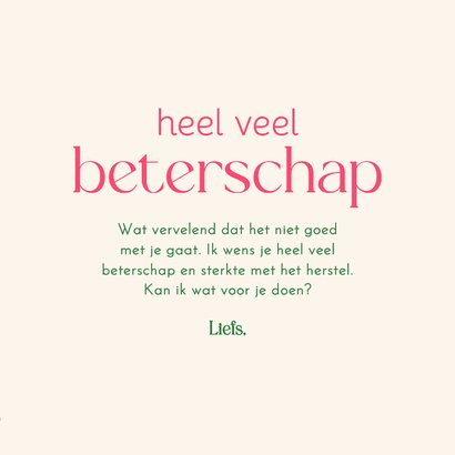 Beterschapskaart gekleurde fleurige bloemen  3