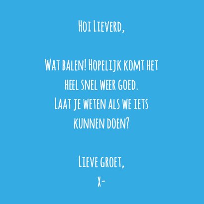 Beterschapskaart gips arm kleine vergipsing... 3