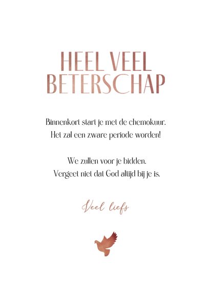 Beterschapskaart God is bij jou kruis symbool bladeren 3