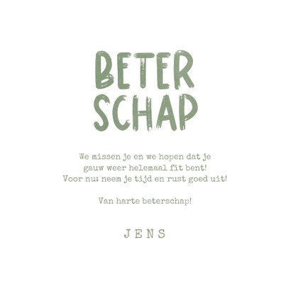 Beterschapskaart groen algemeen man 3