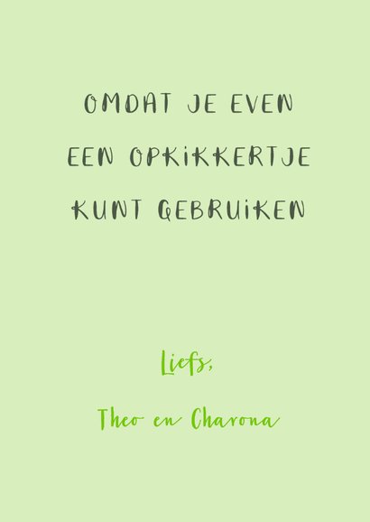 Beterschapskaart groen met getekende kikker 3