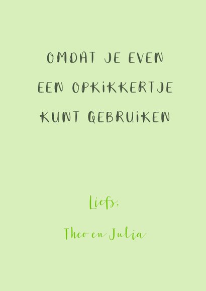 Beterschapskaart groen met getekende kikker 3