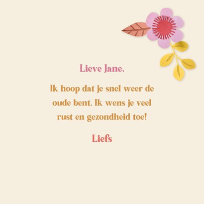 Beterschapskaart herfstbloemen 3