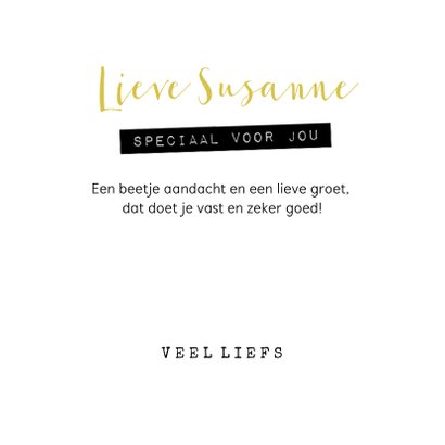 Beterschapskaart hip vol met liefde vriendschap goud 3