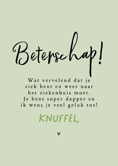 Beterschapskaart kind panda en klavertjes vier 3