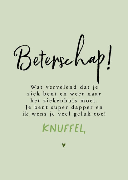 Beterschapskaart kind panda en klavertjes vier 3