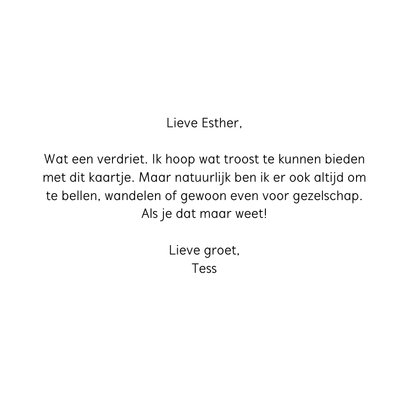 Beterschapskaart klaproos voor troost 3
