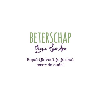 Beterschapskaart krokussen bloemen beterschap kusjes 3