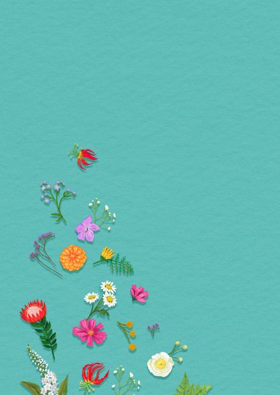 Beterschapskaart letters met bloemetjes 2