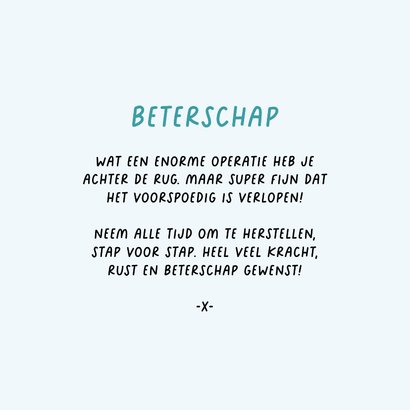 Beterschapskaart lever operatie transplantatie geslaagd 3