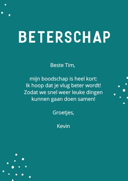 Beterschapskaart man beter word je weer ff beter 3