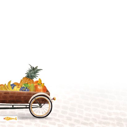 Beterschapskaart met bakfiets met fruit 2