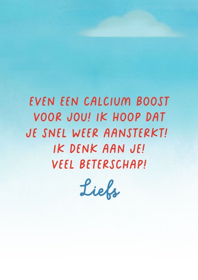 Beterschapskaart met bloemen in fles melk 3