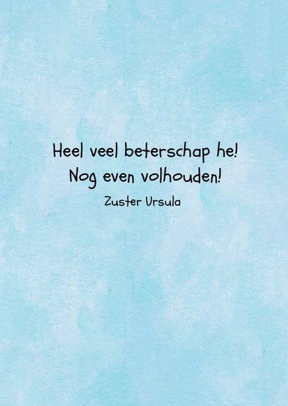 Beterschapskaart met boeketje bloemen met tekst 3