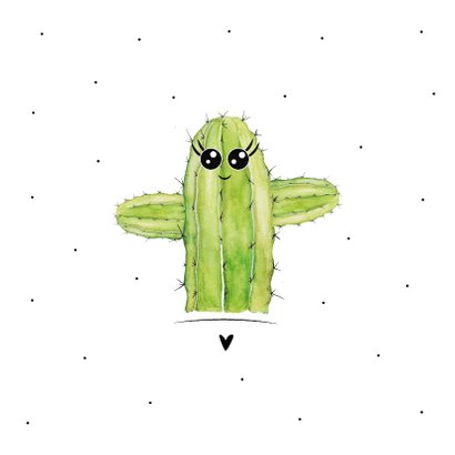 Beterschapskaart met cactus a big hug for you 2
