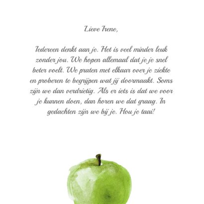 Beterschapskaart met fruit illustratie 3