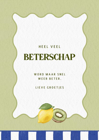 Beterschapskaart met fruit in Italiaanse stijl 3